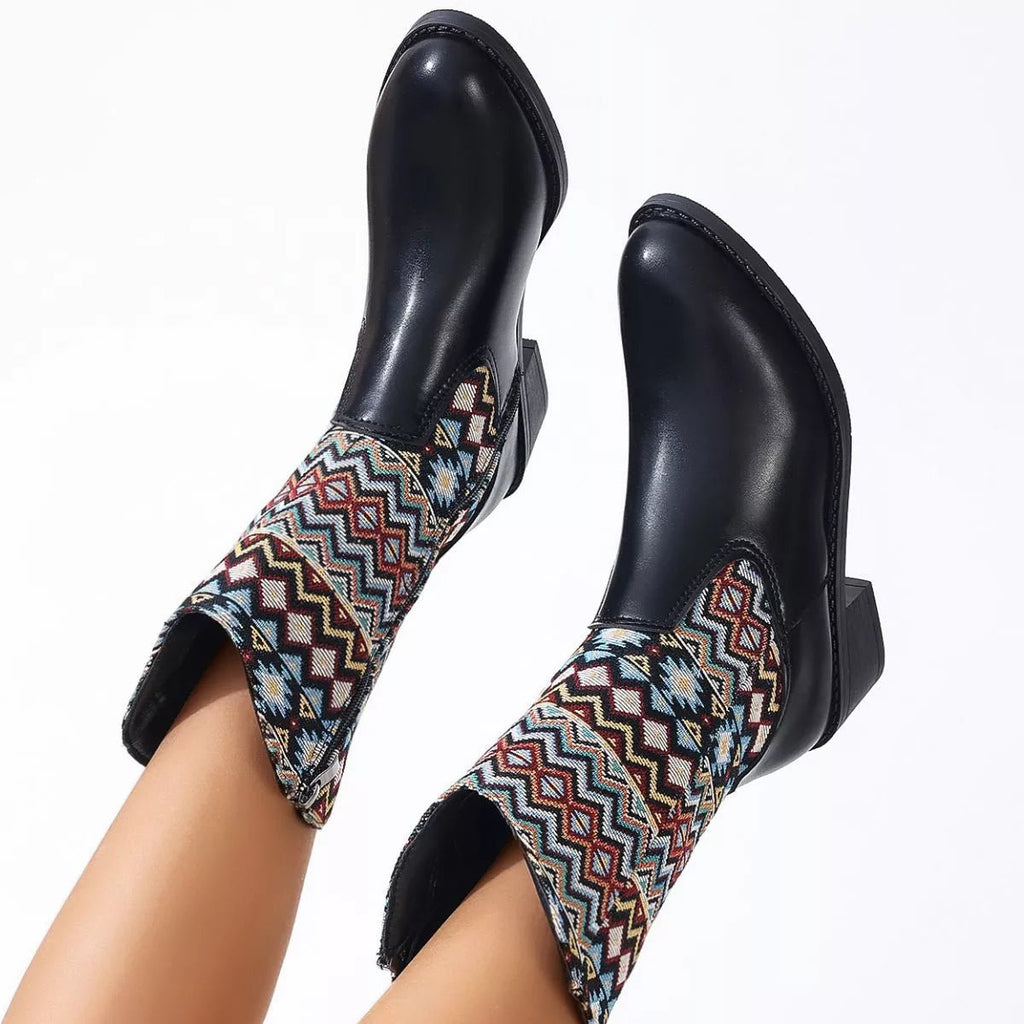 Elegant Point Toe Block Heels Boots - ꫀꪶꫀᧁꪖꪀᥴꫀ꠸ᠻꪗ~ 𝔈𝔪𝔟𝔯𝔞𝔠𝔢 𝔈𝔩𝔢𝔤𝔞𝔫𝔠𝔢