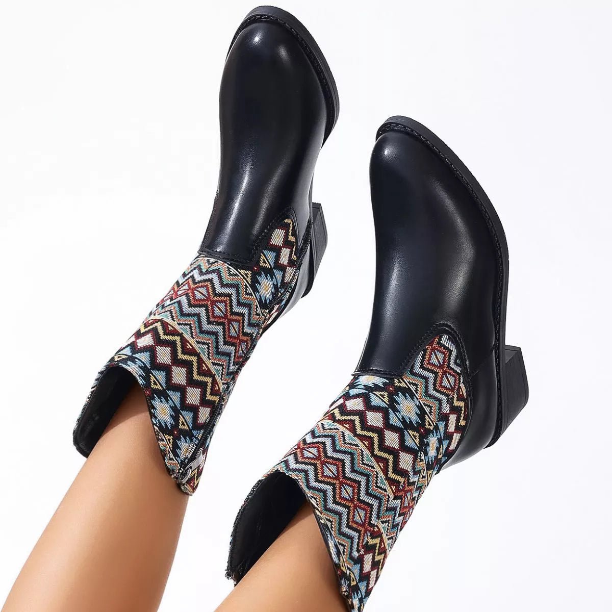 Elegant Point Toe Block Heels Boots - ꫀꪶꫀᧁꪖꪀᥴꫀ꠸ᠻꪗ~ 𝔈𝔪𝔟𝔯𝔞𝔠𝔢 𝔈𝔩𝔢𝔤𝔞𝔫𝔠𝔢
