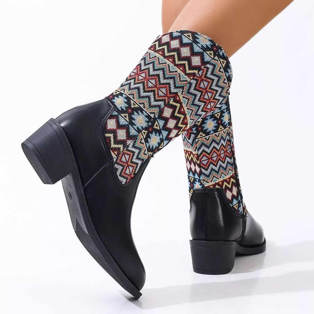 Elegant Point Toe Block Heels Boots - ꫀꪶꫀᧁꪖꪀᥴꫀ꠸ᠻꪗ~ 𝔈𝔪𝔟𝔯𝔞𝔠𝔢 𝔈𝔩𝔢𝔤𝔞𝔫𝔠𝔢