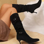 Elegant Point Toe Skinny Heels Boots - ꫀꪶꫀᧁꪖꪀᥴꫀ꠸ᠻꪗ~ 𝔈𝔪𝔟𝔯𝔞𝔠𝔢 𝔈𝔩𝔢𝔤𝔞𝔫𝔠𝔢