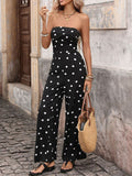 Polka Dot Strapless Wide Leg Jumpsuit - ꫀꪶꫀᧁꪖꪀᥴꫀ꠸ᠻꪗ~ 𝔈𝔪𝔟𝔯𝔞𝔠𝔢 𝔈𝔩𝔢𝔤𝔞𝔫𝔠𝔢