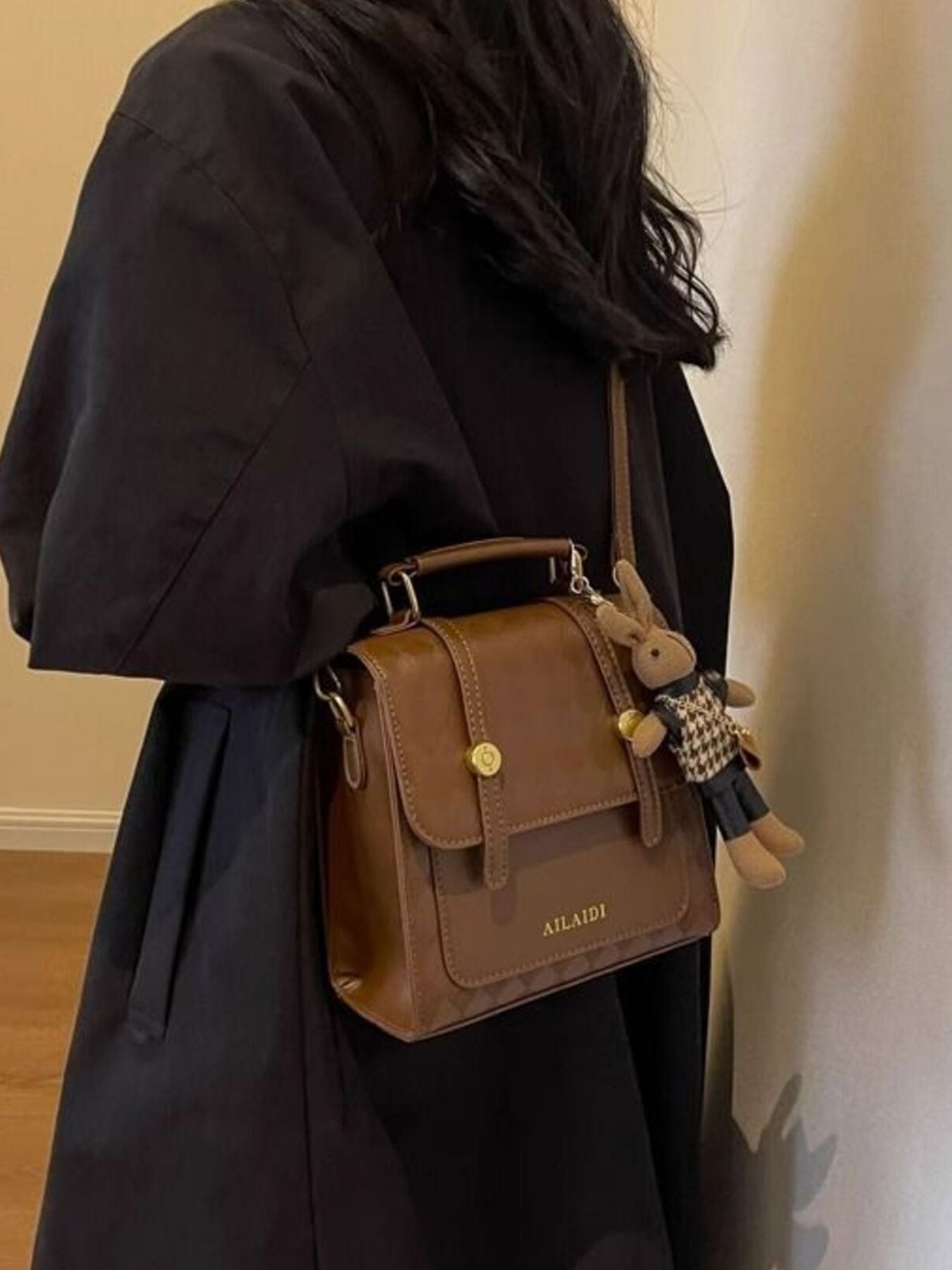 Stylish Quilted Flap Backpack Bag - ꫀꪶꫀᧁꪖꪀᥴꫀ꠸ᠻꪗ~ 𝔈𝔪𝔟𝔯𝔞𝔠𝔢 𝔈𝔩𝔢𝔤𝔞𝔫𝔠𝔢