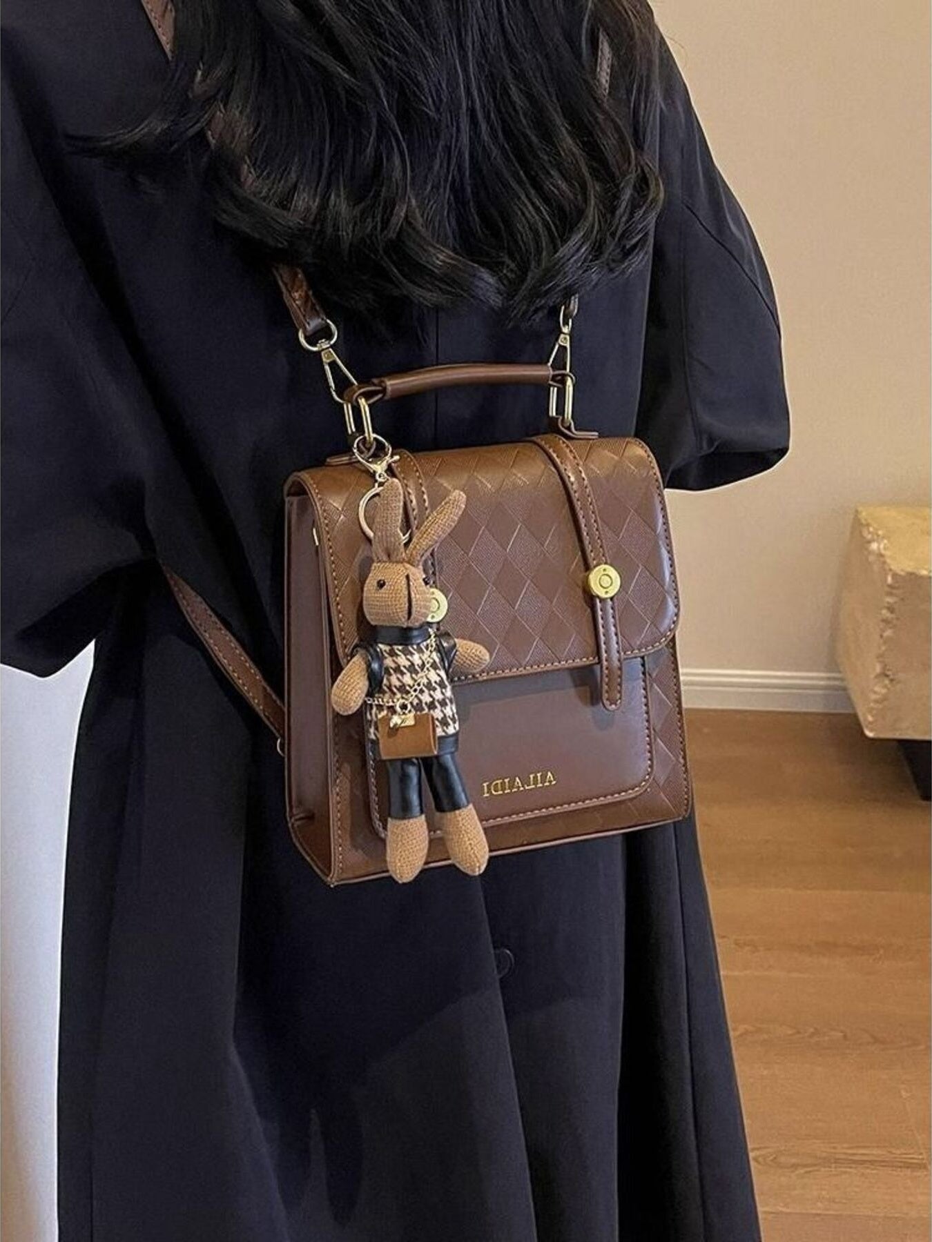 Stylish Quilted Flap Backpack Bag - ꫀꪶꫀᧁꪖꪀᥴꫀ꠸ᠻꪗ~ 𝔈𝔪𝔟𝔯𝔞𝔠𝔢 𝔈𝔩𝔢𝔤𝔞𝔫𝔠𝔢