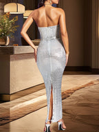 Rhinestone Fashion Tube Maxi Dress - ꫀꪶꫀᧁꪖꪀᥴꫀ꠸ᠻꪗ~ 𝔈𝔪𝔟𝔯𝔞𝔠𝔢 𝔈𝔩𝔢𝔤𝔞𝔫𝔠𝔢