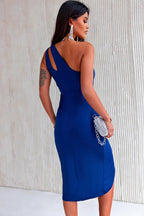 Stylish Ruched Cutout Single Shoulder Dress - ꫀꪶꫀᧁꪖꪀᥴꫀ꠸ᠻꪗ~ 𝔈𝔪𝔟𝔯𝔞𝔠𝔢 𝔈𝔩𝔢𝔤𝔞𝔫𝔠𝔢