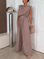 Fashionable Trendy Sleeveless Wide Leg Jumpsuit - ꫀꪶꫀᧁꪖꪀᥴꫀ꠸ᠻꪗ~ 𝔈𝔪𝔟𝔯𝔞𝔠𝔢 𝔈𝔩𝔢𝔤𝔞𝔫𝔠𝔢