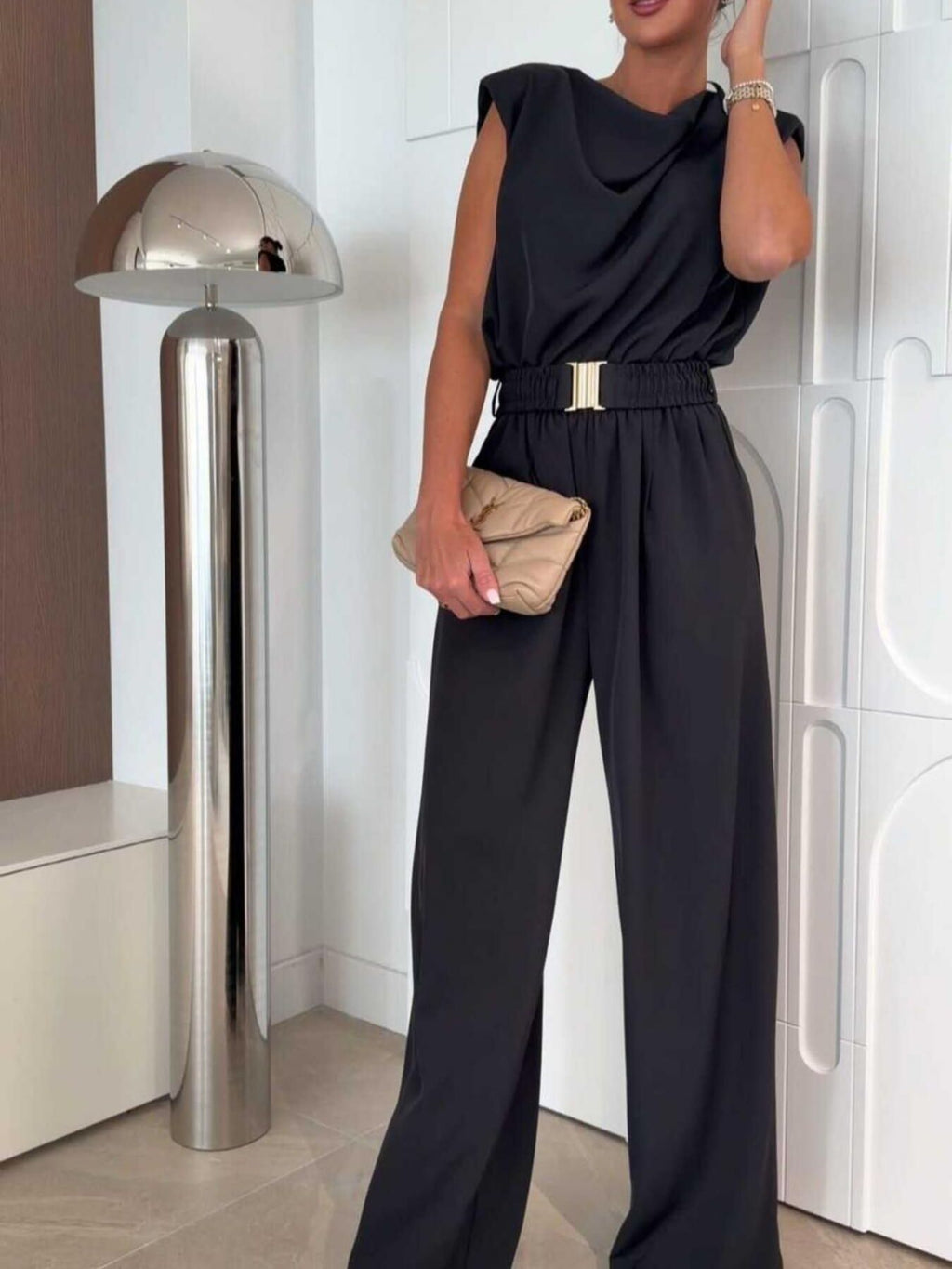 Fashionable Trendy Sleeveless Wide Leg Jumpsuit - ꫀꪶꫀᧁꪖꪀᥴꫀ꠸ᠻꪗ~ 𝔈𝔪𝔟𝔯𝔞𝔠𝔢 𝔈𝔩𝔢𝔤𝔞𝔫𝔠𝔢