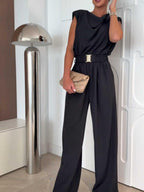 Fashionable Trendy Sleeveless Wide Leg Jumpsuit - ꫀꪶꫀᧁꪖꪀᥴꫀ꠸ᠻꪗ~ 𝔈𝔪𝔟𝔯𝔞𝔠𝔢 𝔈𝔩𝔢𝔤𝔞𝔫𝔠𝔢
