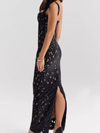 Stylish Slit Tie Shoulder Maxi Dress - ꫀꪶꫀᧁꪖꪀᥴꫀ꠸ᠻꪗ~ 𝔈𝔪𝔟𝔯𝔞𝔠𝔢 𝔈𝔩𝔢𝔤𝔞𝔫𝔠𝔢