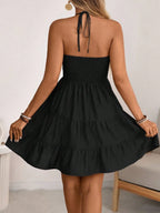 Smocked Halter Neck Tiered Dress - ꫀꪶꫀᧁꪖꪀᥴꫀ꠸ᠻꪗ~ 𝔈𝔪𝔟𝔯𝔞𝔠𝔢 𝔈𝔩𝔢𝔤𝔞𝔫𝔠𝔢