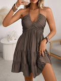 Smocked Halter Neck Tiered Dress - ꫀꪶꫀᧁꪖꪀᥴꫀ꠸ᠻꪗ~ 𝔈𝔪𝔟𝔯𝔞𝔠𝔢 𝔈𝔩𝔢𝔤𝔞𝔫𝔠𝔢