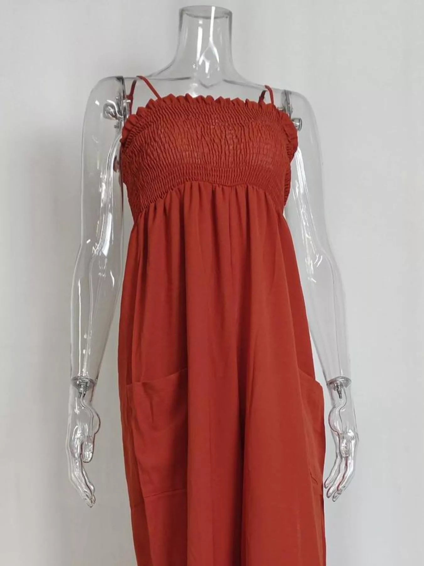 Fashionable Smocked Tube Wide Leg Jumpsuit - ꫀꪶꫀᧁꪖꪀᥴꫀ꠸ᠻꪗ~ 𝔈𝔪𝔟𝔯𝔞𝔠𝔢 𝔈𝔩𝔢𝔤𝔞𝔫𝔠𝔢