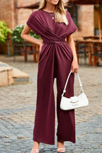 Fashionable Sleeve Knot Waist Shift Jumpsuit - ꫀꪶꫀᧁꪖꪀᥴꫀ꠸ᠻꪗ~ 𝔈𝔪𝔟𝔯𝔞𝔠𝔢 𝔈𝔩𝔢𝔤𝔞𝔫𝔠𝔢