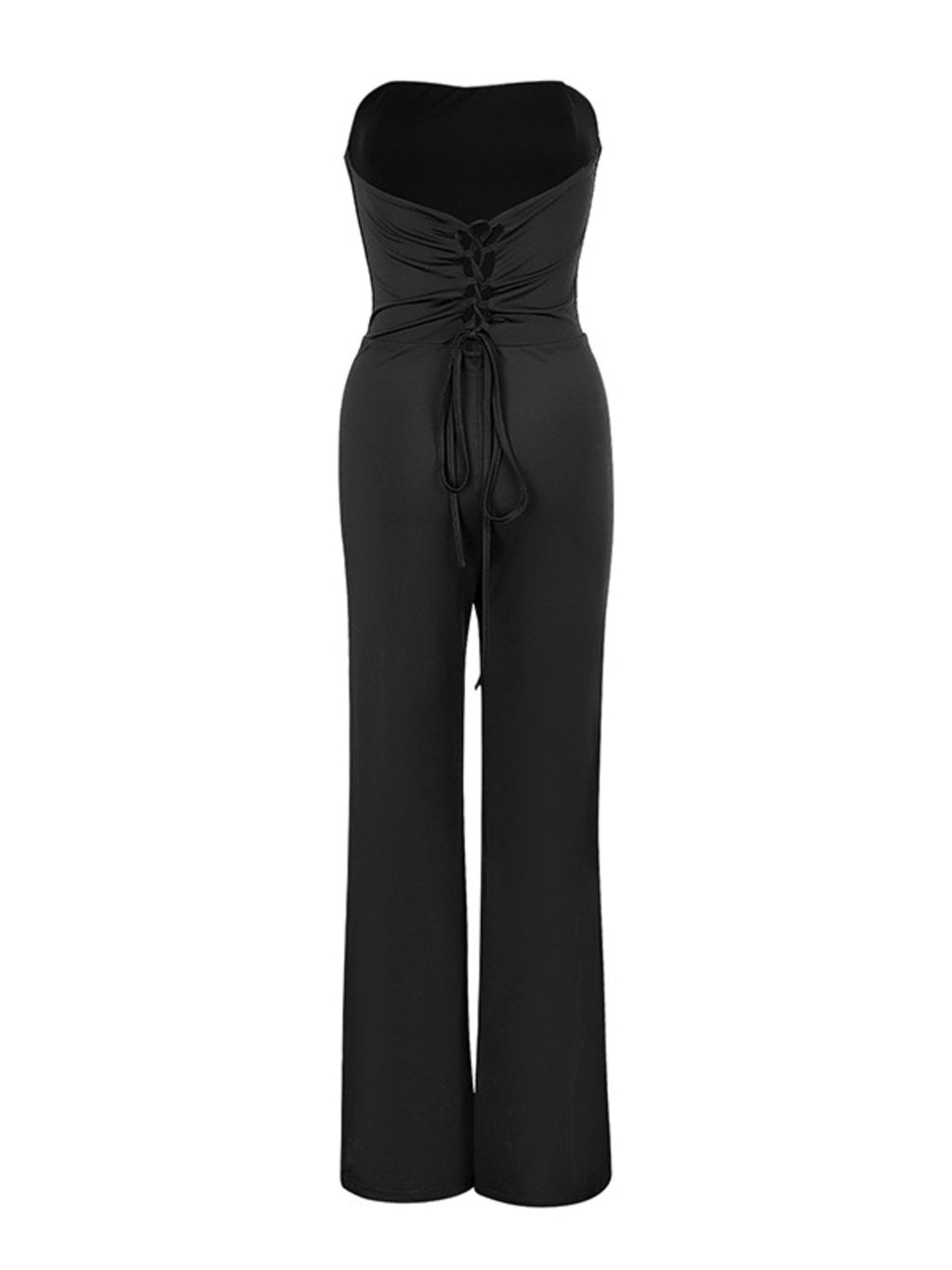 Strapless Fashion Lace-Up Back Jumpsuit - ꫀꪶꫀᧁꪖꪀᥴꫀ꠸ᠻꪗ~ 𝔈𝔪𝔟𝔯𝔞𝔠𝔢 𝔈𝔩𝔢𝔤𝔞𝔫𝔠𝔢