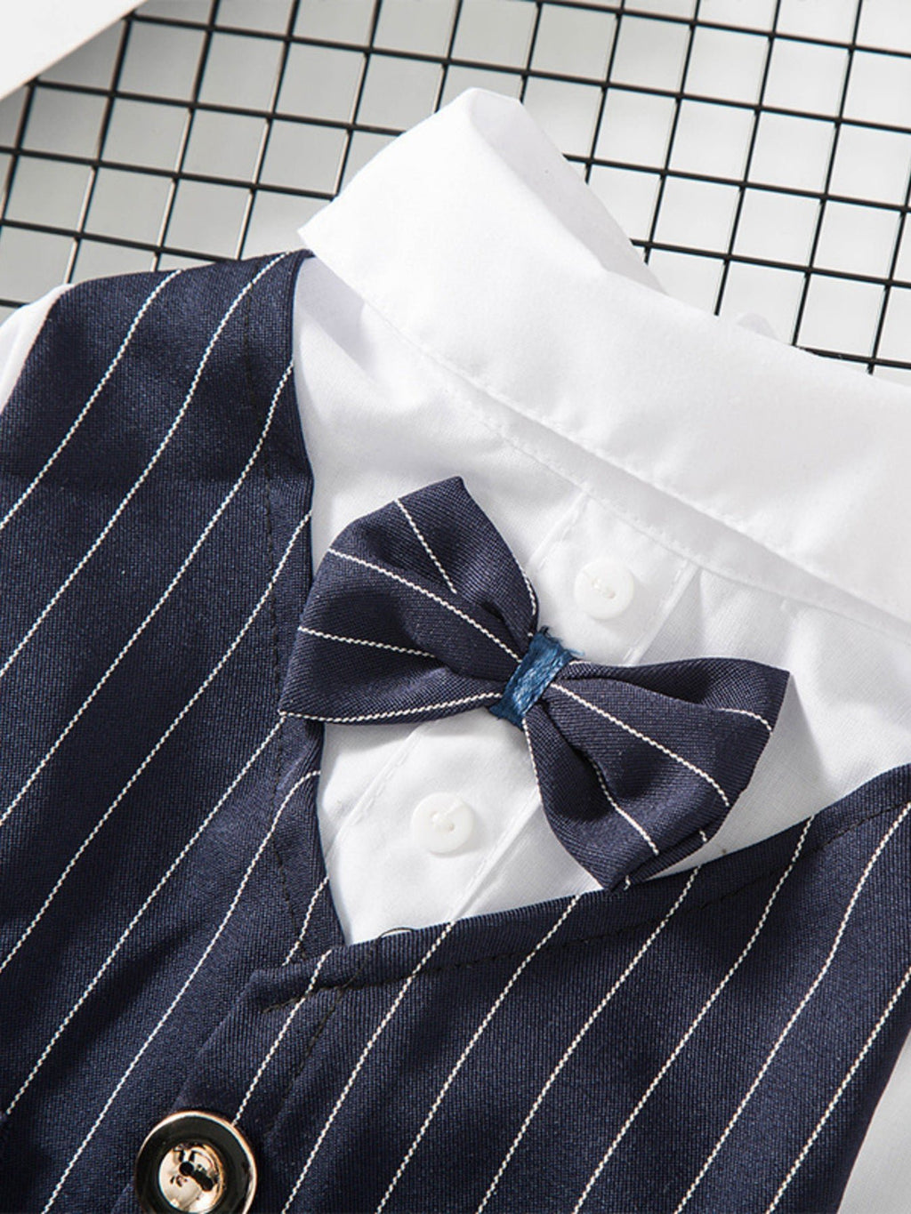 Stylish Striped Bow Tie Pet Blazer - ꫀꪶꫀᧁꪖꪀᥴꫀ꠸ᠻꪗ~ 𝔈𝔪𝔟𝔯𝔞𝔠𝔢 𝔈𝔩𝔢𝔤𝔞𝔫𝔠𝔢