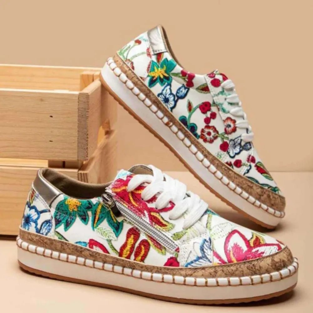 Stylish Leather Round Toe Flats Sneakers - ꫀꪶꫀᧁꪖꪀᥴꫀ꠸ᠻꪗ~ 𝔈𝔪𝔟𝔯𝔞𝔠𝔢 𝔈𝔩𝔢𝔤𝔞𝔫𝔠𝔢