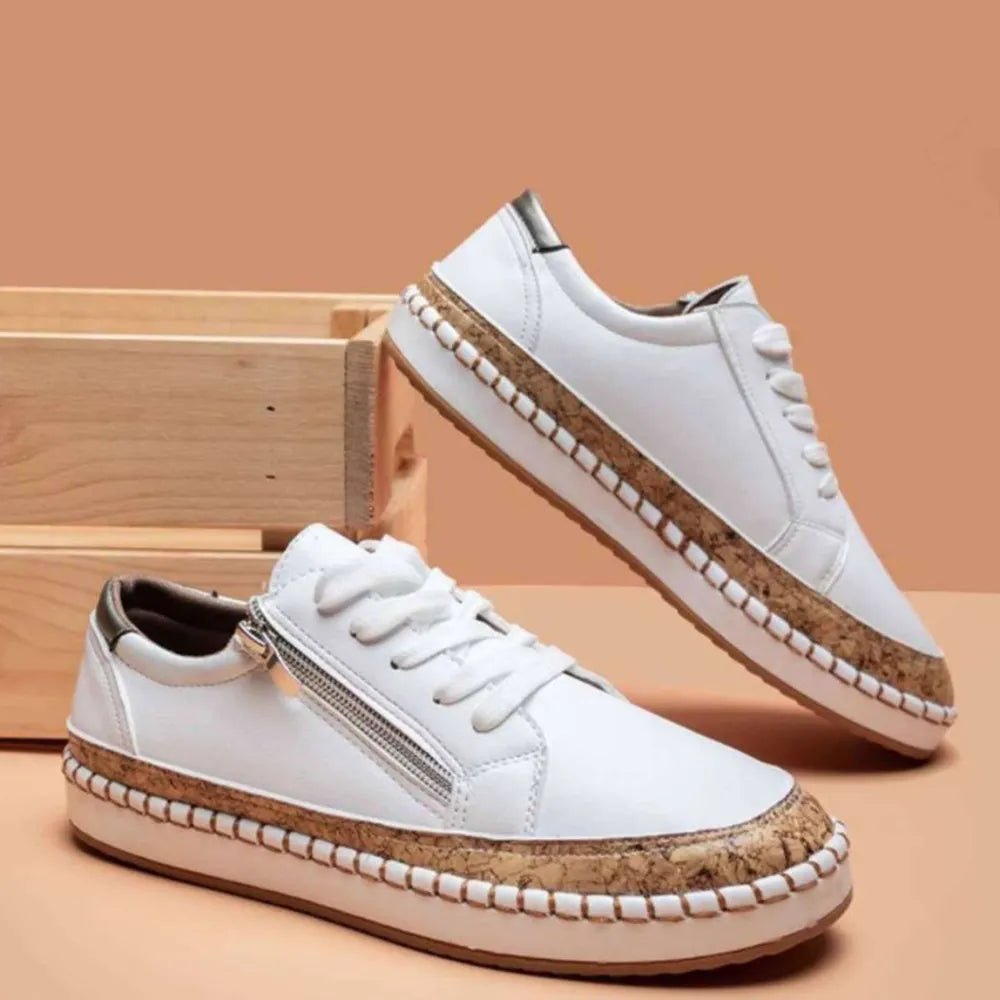 Stylish Leather Round Toe Flats Sneakers - ꫀꪶꫀᧁꪖꪀᥴꫀ꠸ᠻꪗ~ 𝔈𝔪𝔟𝔯𝔞𝔠𝔢 𝔈𝔩𝔢𝔤𝔞𝔫𝔠𝔢