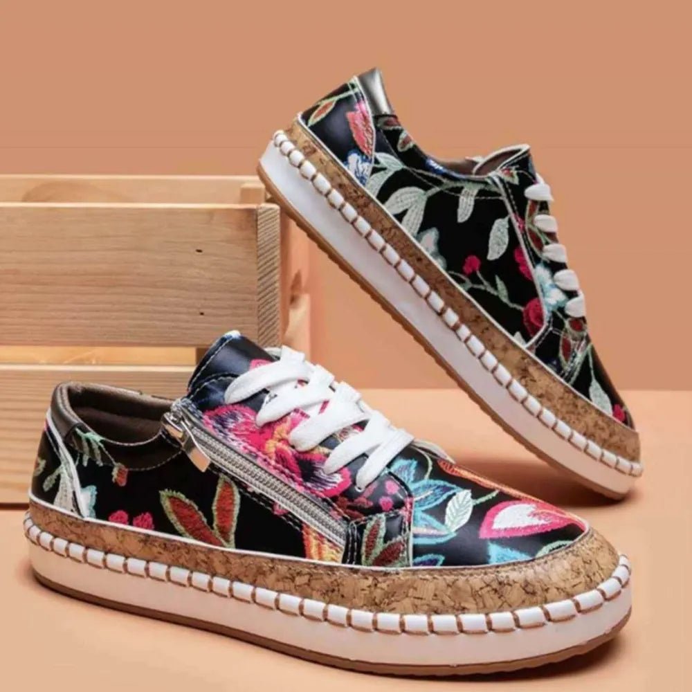 Stylish Leather Round Toe Flats Sneakers - ꫀꪶꫀᧁꪖꪀᥴꫀ꠸ᠻꪗ~ 𝔈𝔪𝔟𝔯𝔞𝔠𝔢 𝔈𝔩𝔢𝔤𝔞𝔫𝔠𝔢