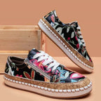 Stylish Leather Round Toe Flats Sneakers - ꫀꪶꫀᧁꪖꪀᥴꫀ꠸ᠻꪗ~ 𝔈𝔪𝔟𝔯𝔞𝔠𝔢 𝔈𝔩𝔢𝔤𝔞𝔫𝔠𝔢