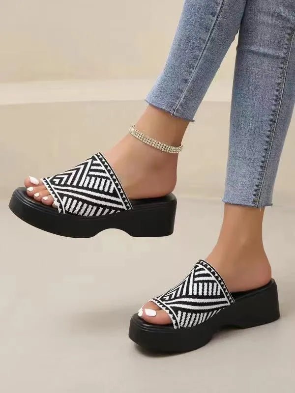 Stylish Open Toe Platform Cloth Sandals - ꫀꪶꫀᧁꪖꪀᥴꫀ꠸ᠻꪗ~ 𝔈𝔪𝔟𝔯𝔞𝔠𝔢 𝔈𝔩𝔢𝔤𝔞𝔫𝔠𝔢