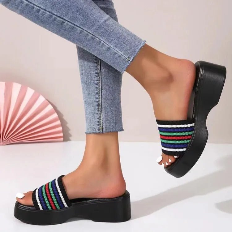 Stylish Open Toe Platform Cloth Sandals - ꫀꪶꫀᧁꪖꪀᥴꫀ꠸ᠻꪗ~ 𝔈𝔪𝔟𝔯𝔞𝔠𝔢 𝔈𝔩𝔢𝔤𝔞𝔫𝔠𝔢