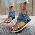 Stylish Open Toe Studded Flat Sandals - ꫀꪶꫀᧁꪖꪀᥴꫀ꠸ᠻꪗ~ 𝔈𝔪𝔟𝔯𝔞𝔠𝔢 𝔈𝔩𝔢𝔤𝔞𝔫𝔠𝔢