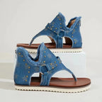 Stylish Open Toe Studded Flat Sandals - ꫀꪶꫀᧁꪖꪀᥴꫀ꠸ᠻꪗ~ 𝔈𝔪𝔟𝔯𝔞𝔠𝔢 𝔈𝔩𝔢𝔤𝔞𝔫𝔠𝔢
