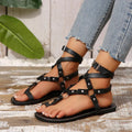 Trendy Studded Toe Loop Flat Sandals - ꫀꪶꫀᧁꪖꪀᥴꫀ꠸ᠻꪗ~ 𝔈𝔪𝔟𝔯𝔞𝔠𝔢 𝔈𝔩𝔢𝔤𝔞𝔫𝔠𝔢