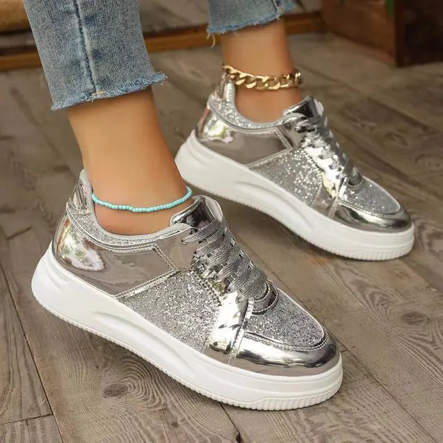 Women's Fashion Sequins Platform Sneakers - ꫀꪶꫀᧁꪖꪀᥴꫀ꠸ᠻꪗ~ 𝔈𝔪𝔟𝔯𝔞𝔠𝔢 𝔈𝔩𝔢𝔤𝔞𝔫𝔠𝔢