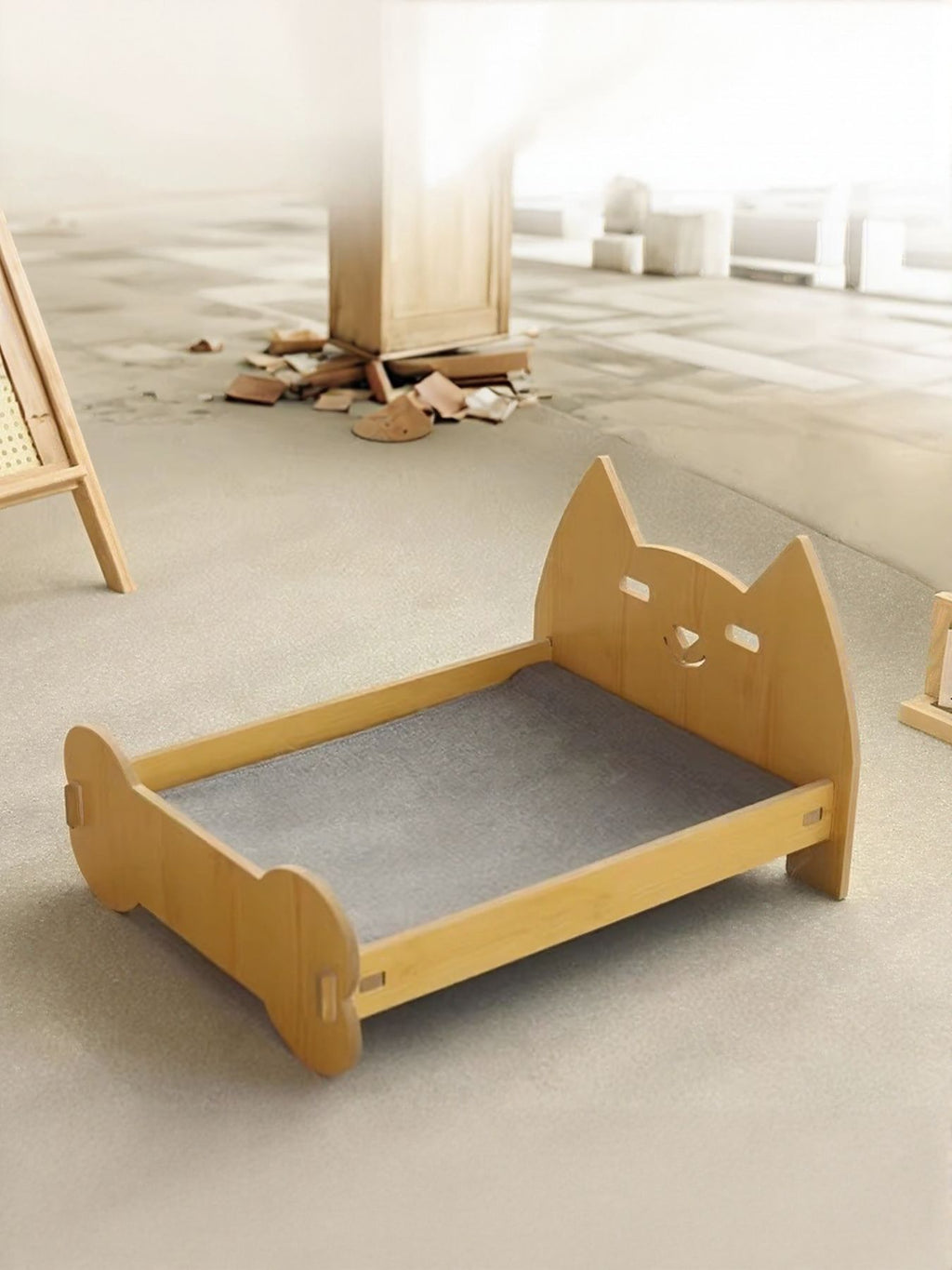 Trendy Foldable Wooden Pet Bed- ꫀꪶꫀᧁꪖꪀᥴꫀ꠸ᠻꪗ~ 𝔈𝔪𝔟𝔯𝔞𝔠𝔢 𝔈𝔩𝔢𝔤𝔞𝔫𝔠𝔢
