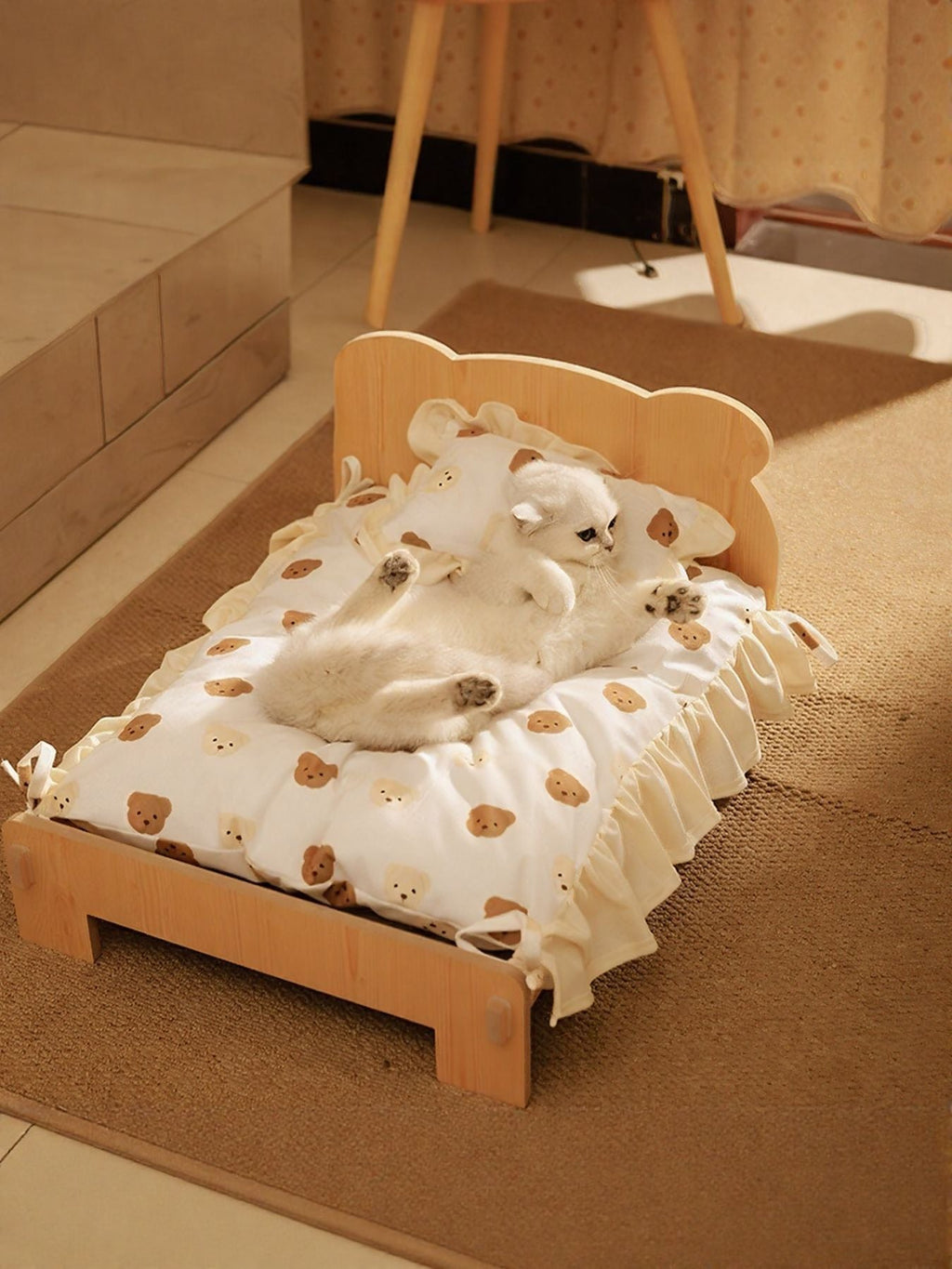 Trendy Foldable Wooden Pet Bed - ꫀꪶꫀᧁꪖꪀᥴꫀ꠸ᠻꪗ~ 𝔈𝔪𝔟𝔯𝔞𝔠𝔢 𝔈𝔩𝔢𝔤𝔞𝔫𝔠𝔢